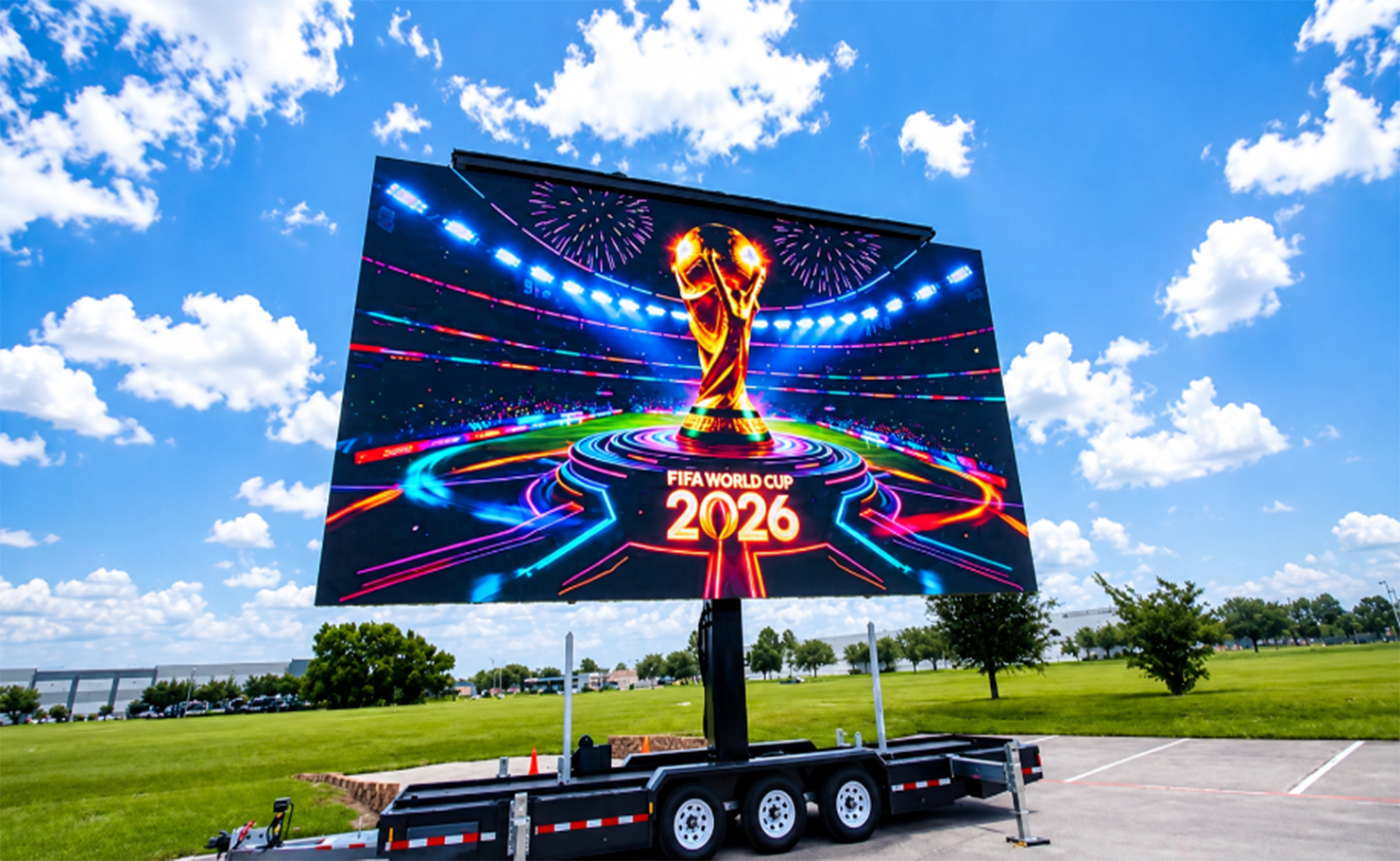 ATH Productions 30' x 17' mobile LED Jumbotron for outdoor events and watch parties