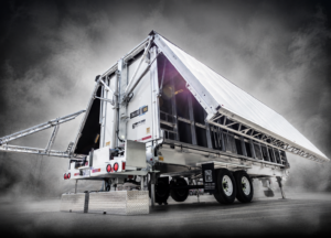 Stageline SL100 mobile stage trailer during deployment
